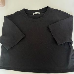 Zara Black Wide Crop Top